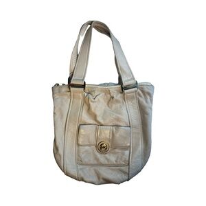 Michael Kors white and gold leather bag